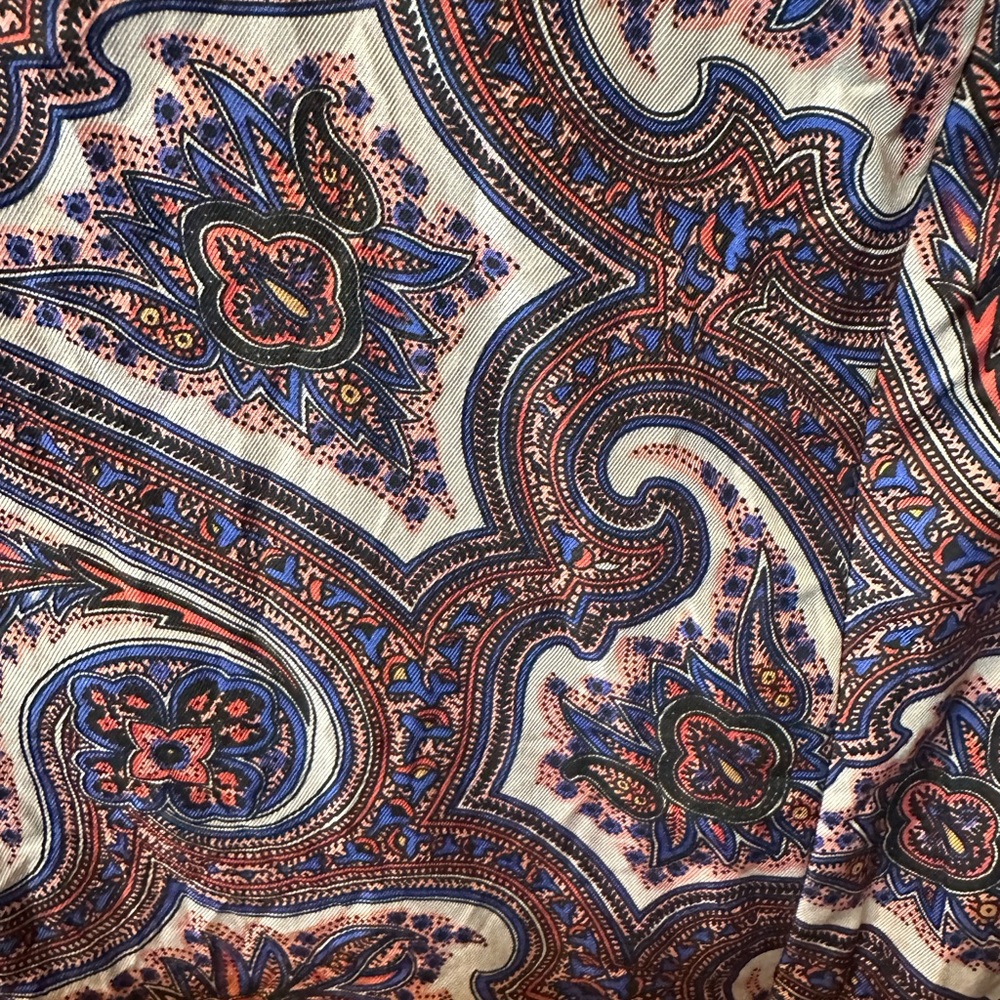 Theory Multicolor Paisley Dress. Size 12-Fits Like A 10. 💯 Silk. Bundle 4 Deals! - Picture 7 of 13